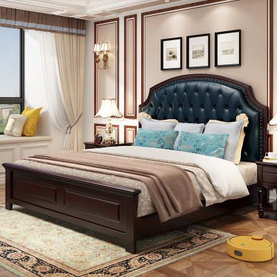 美式家具1.8米實(shí)木床