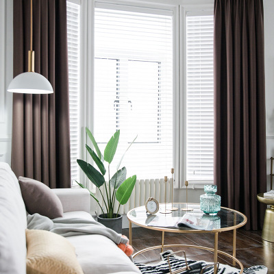 現(xiàn)代簡(jiǎn)約純色高精密加厚窗簾